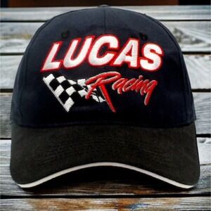 Lucas Drag Racing NHRA Black Red NPK Strapback Hat Cap New Fast Shipping